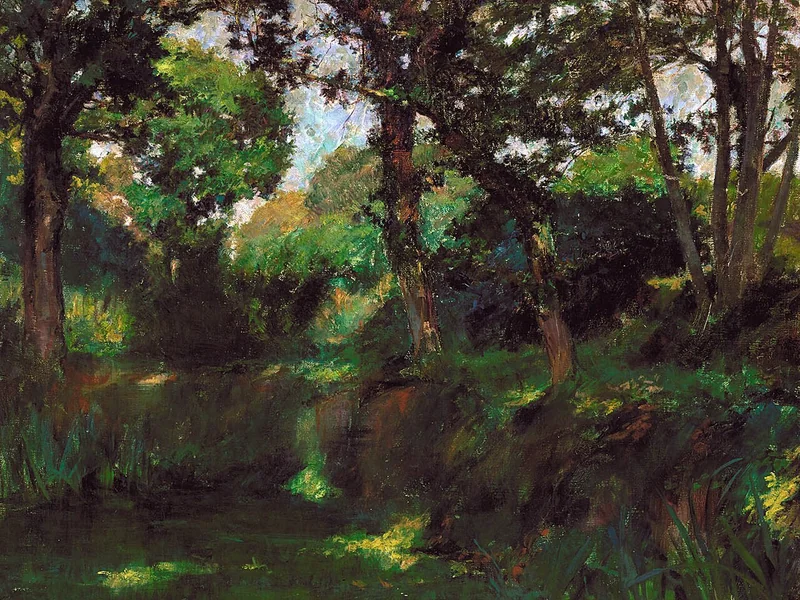 1855-Samuel Isham - Paesaggio boschivo